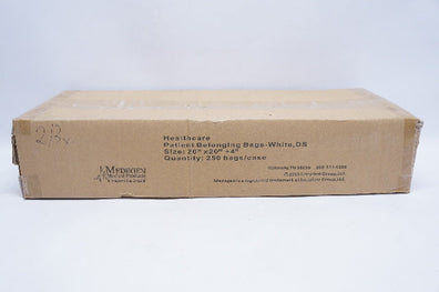 NovaPlus V50-20 Patient Belonging Bags 20in. x 20in. x 4in., White Draw String - Box of 250